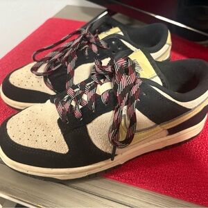 Nike Dunk Black and Cream Sneakers